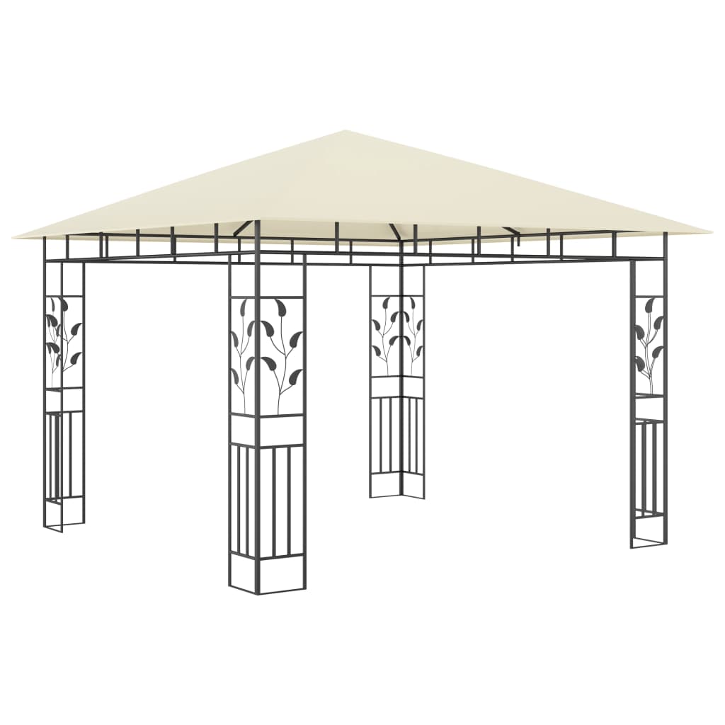pavillon med myggenet 3x3x2,73 m 180 g/m² cremefarvet