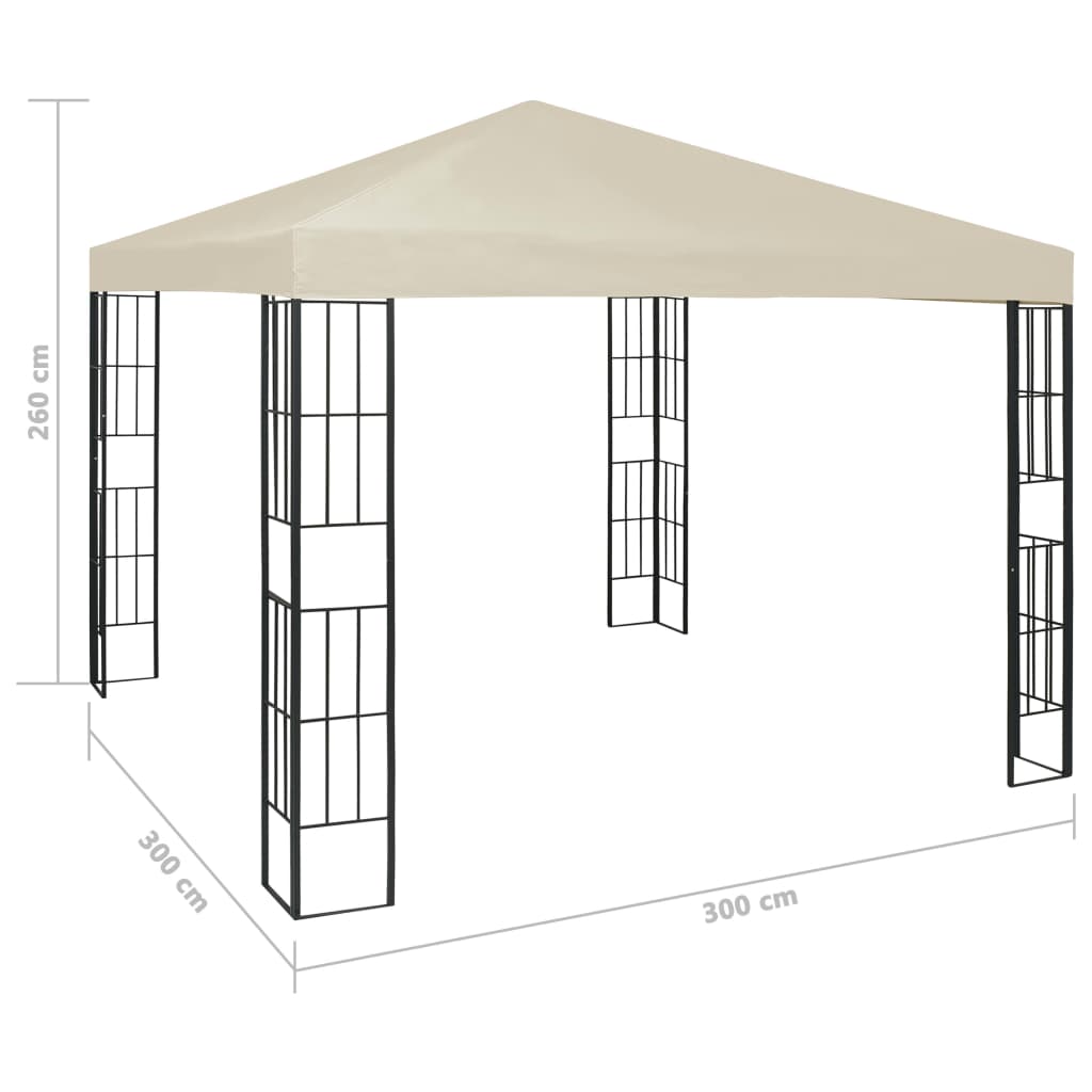 pavillon 3x3 m cremefarvet