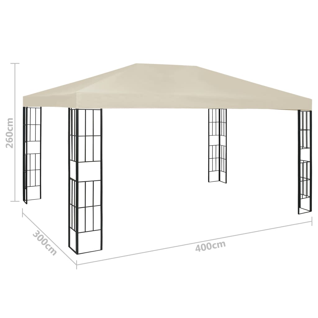 pavillon 3x4 m cremefarvet