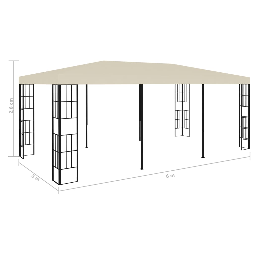 pavillon 3x6 m cremefarvet
