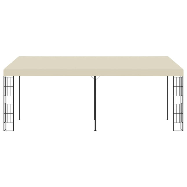vægmonteret pavillon 3x6 m stof cremefarvet