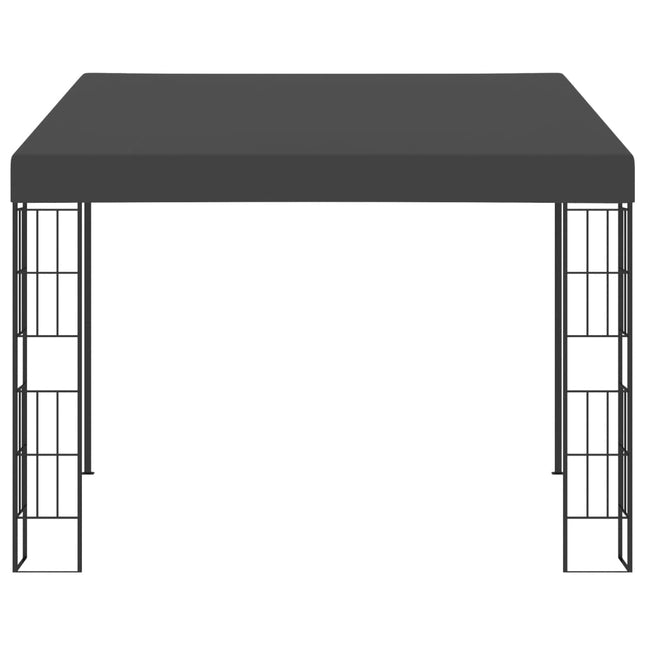 vægmonteret pavillon 3x3 m stof antracitgrå