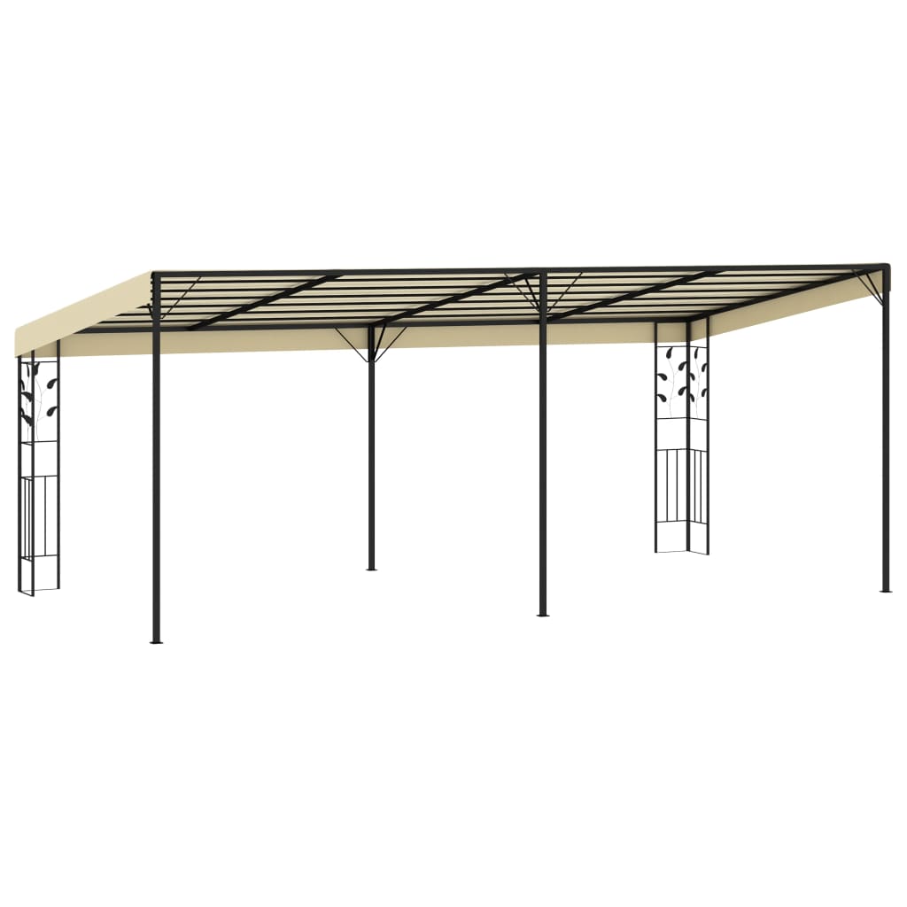 vægmonteret pavillon 6x3x2,5 m cremefarvet