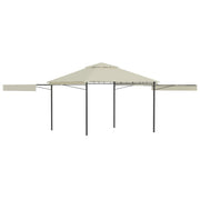 pavillon med 2 udvidelige tage 3x3x2,75 cm 180 g/m² cremefarvet