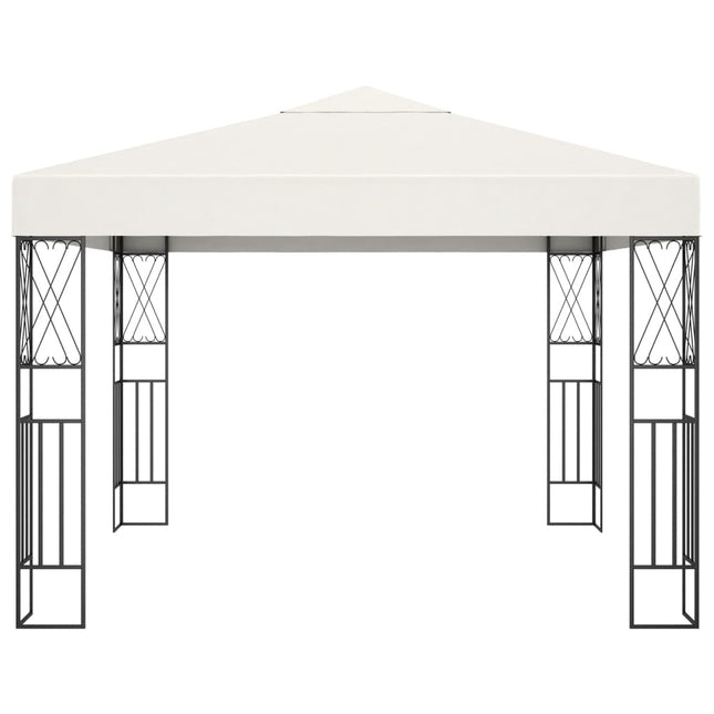 pavillon 3x3 m stof cremefarvet