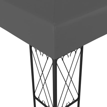 pavillon 3x4 m stof antracitgrå