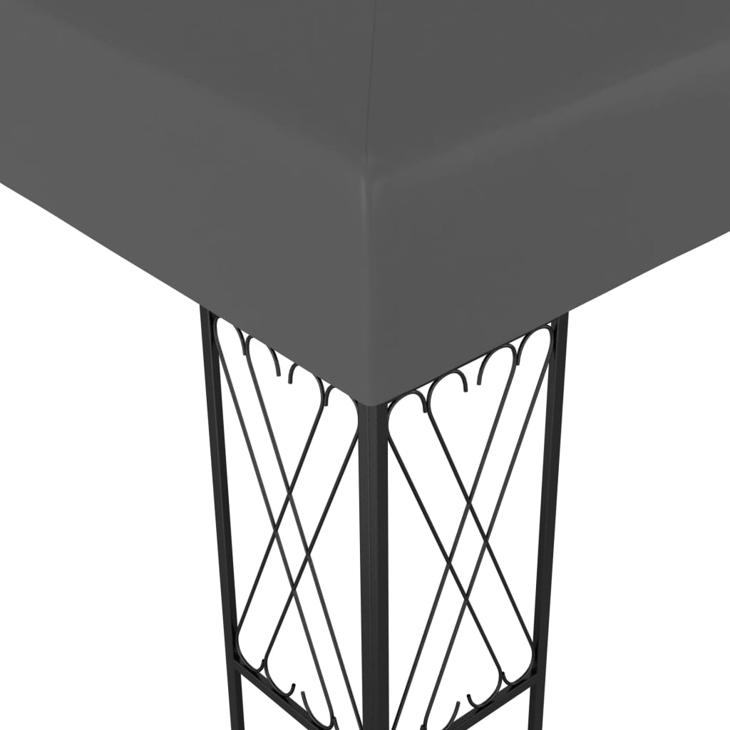 pavillon 3x4 m stof antracitgrå
