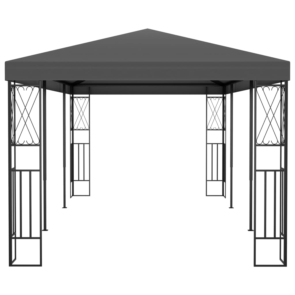 pavillon 3x6 m stof antracitgrå