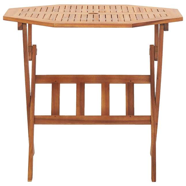 foldbart havebord 90 x 75 cm massivt akacietræ