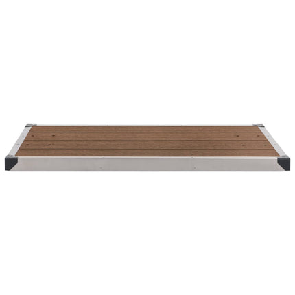 udendørs brusekar 110 x 62 cm WPC rustfrit stål brun