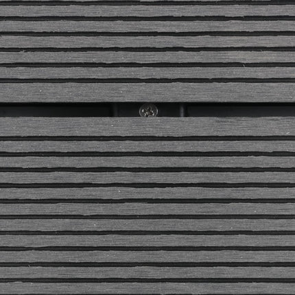 udendørs brusekar 110 x 62 cm WPC rustfrit stål grå