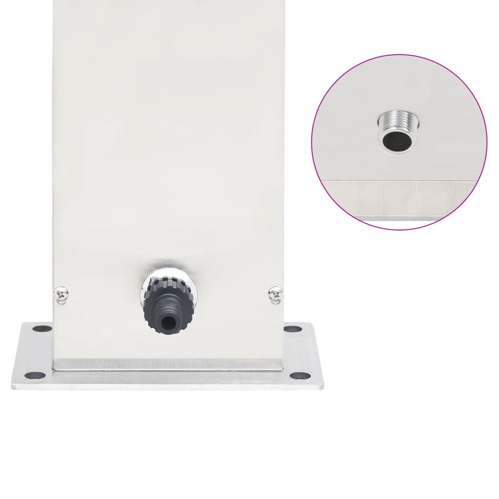 brusesøjle til havebruser 110 cm rustfrit stål