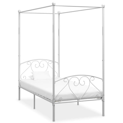 sengestel til himmelseng 90 x 200 cm metal hvid