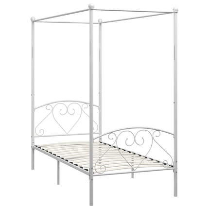 sengestel til himmelseng 100 x 200 cm metal hvid