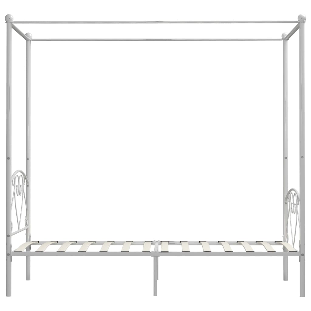 sengestel til himmelseng 100 x 200 cm metal hvid