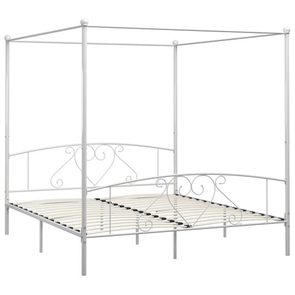 sengestel til himmelseng 180 x 200 cm metal hvid