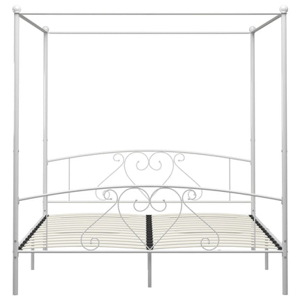 sengestel til himmelseng 180 x 200 cm metal hvid