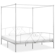 sengestel til himmelseng 200 x 200 cm metal hvid