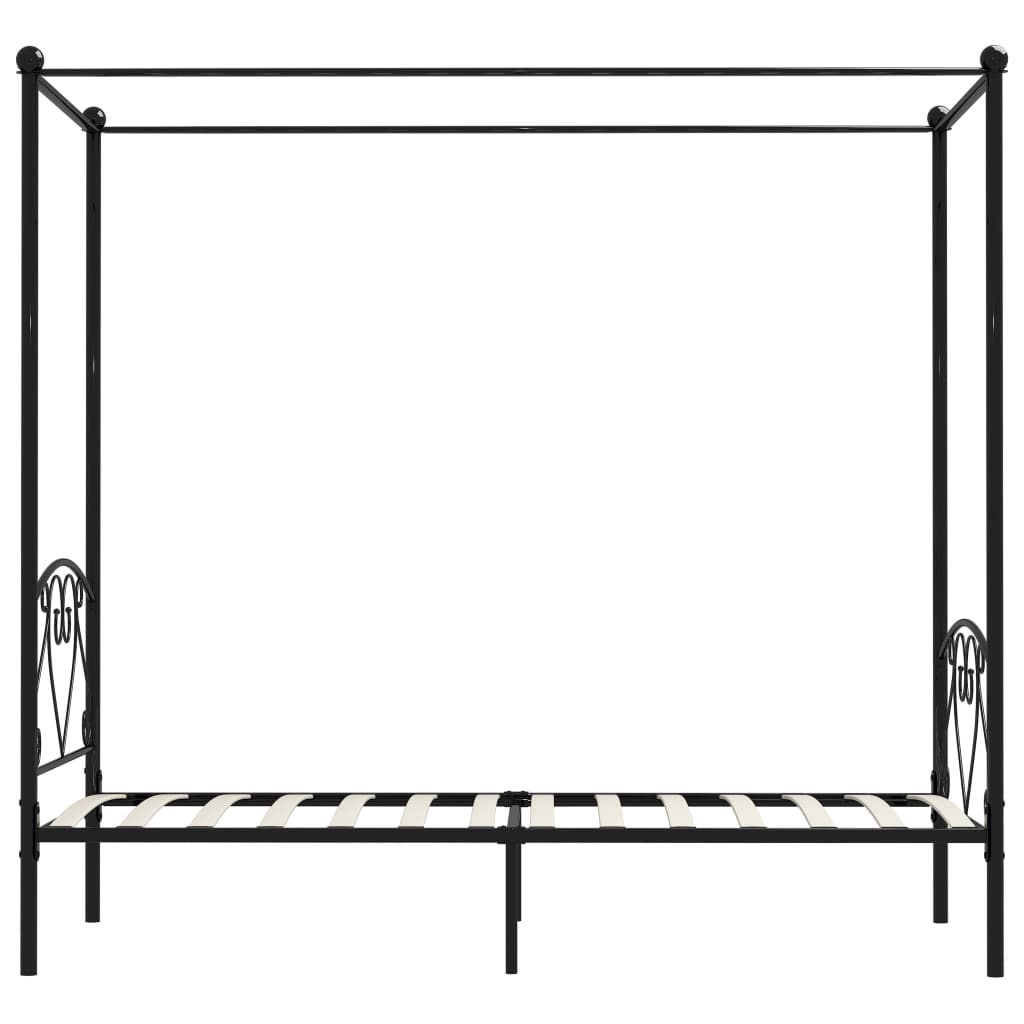 sengestel til himmelseng 100 x 200 cm metal sort