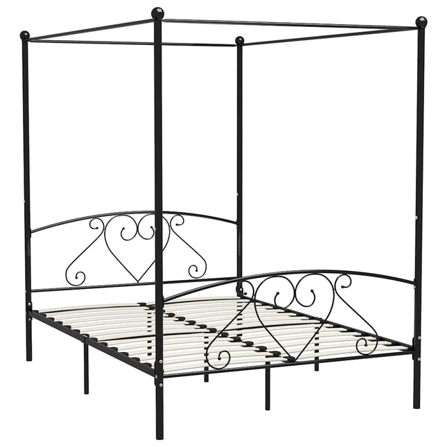 sengestel til himmelseng 140 x 200 cm metal sort
