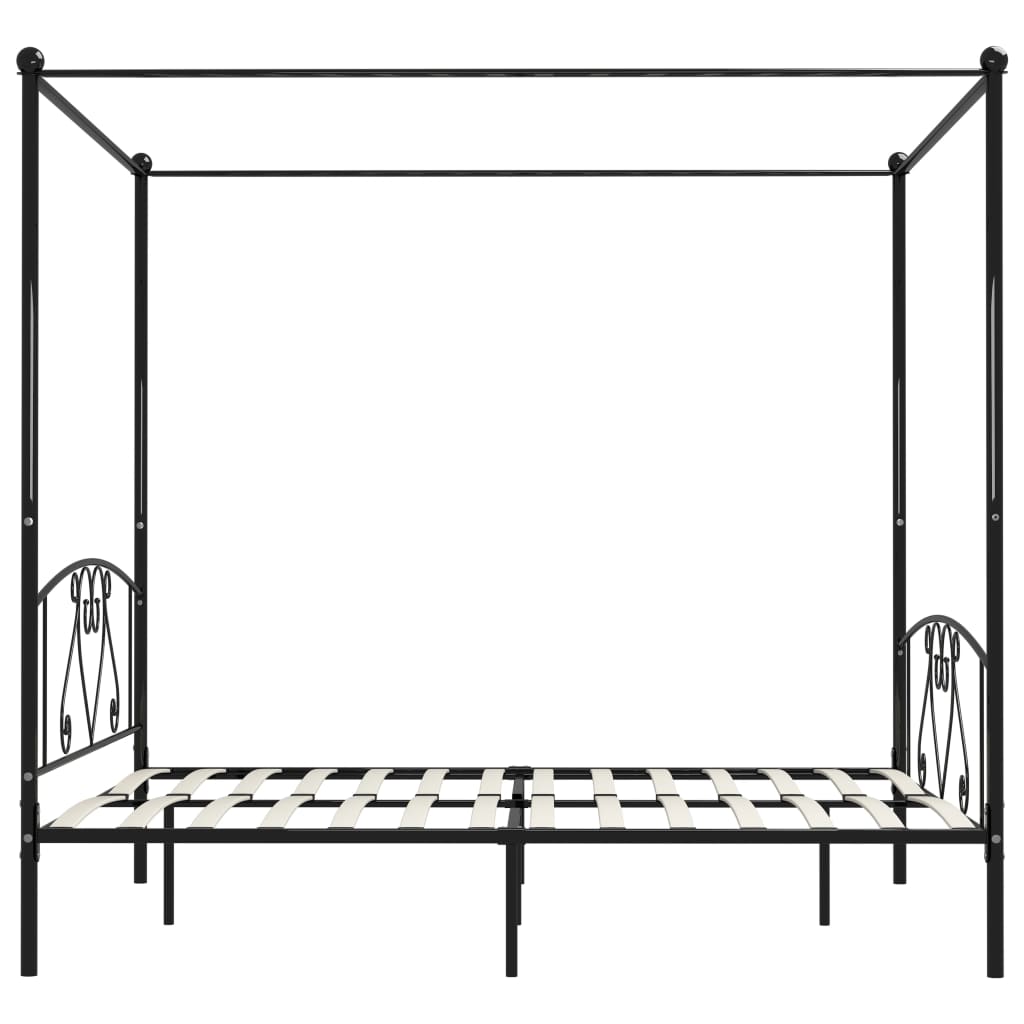 sengestel til himmelseng 180 x 200 cm metal sort
