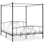 sengestel til himmelseng 200 x 200 cm metal sort