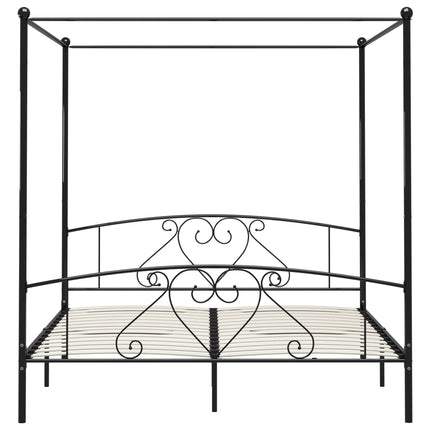 sengestel til himmelseng 200 x 200 cm metal sort