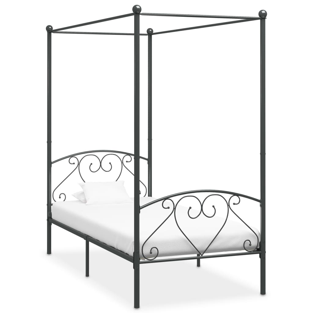 sengestel til himmelseng 120 x 200 cm metal grå
