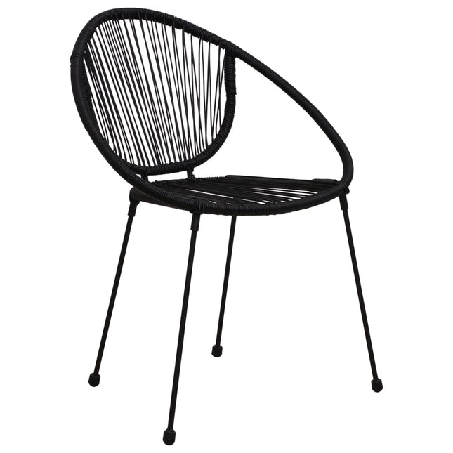 havestole 2 stk. polyrattan sort