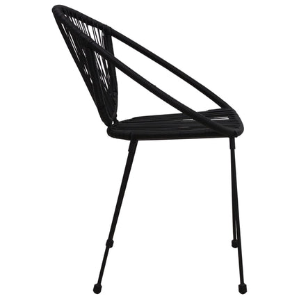havestole 2 stk. polyrattan sort