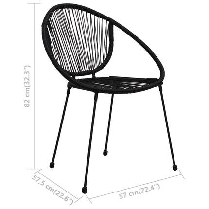 havestole 2 stk. polyrattan sort