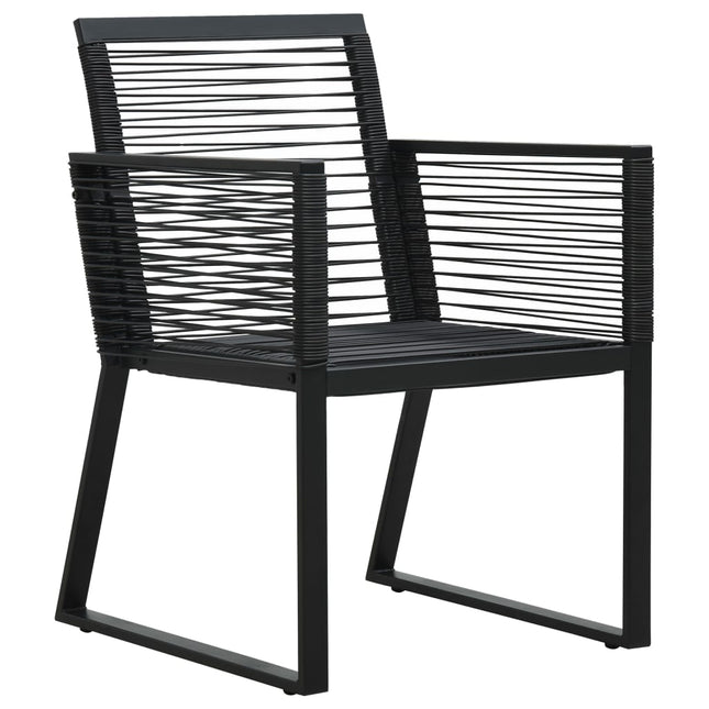 havestole 2 stk. PVC-rattan sort