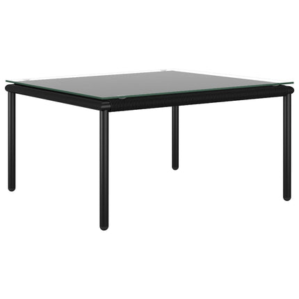 haveloungesæt 5 dele med hynder PVC sort