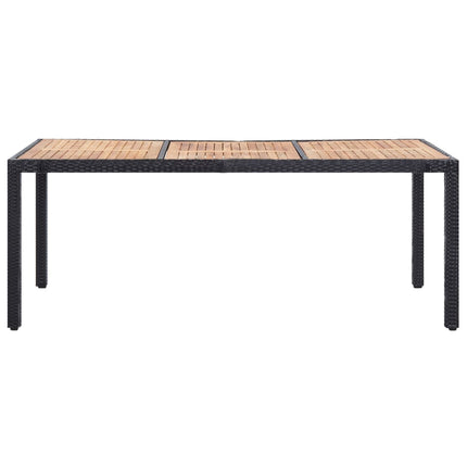 udendørs spisebordssæt 9 dele med hynder polyrattan sort