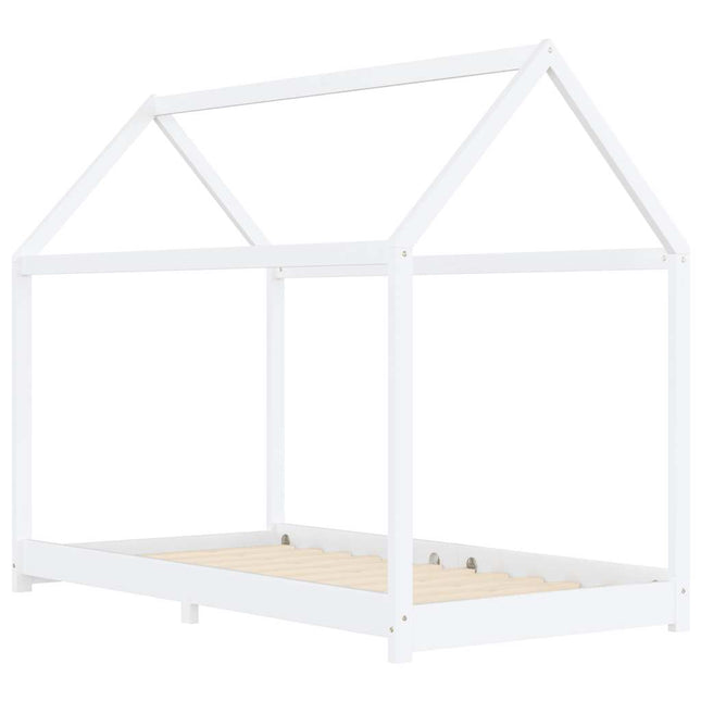 sengestel til børneseng 90 x 200 cm massivt fyrretræ hvid