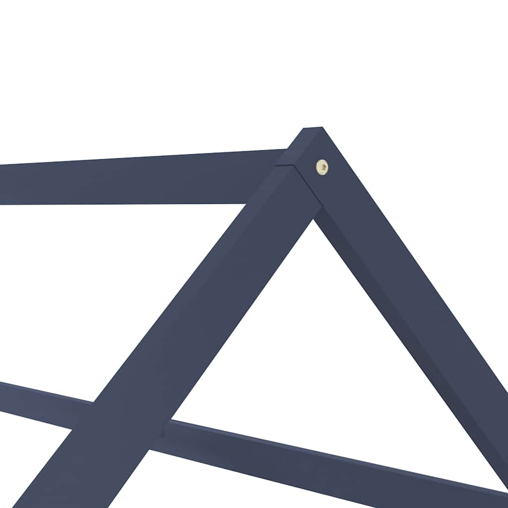 sengestel til børneseng 70 x 140 cm massivt fyrretræ grå