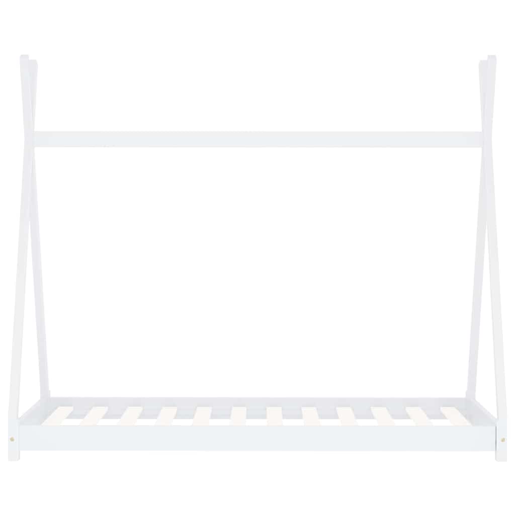 sengestel til børneseng 70 x 140 cm massivt fyrretræ hvid