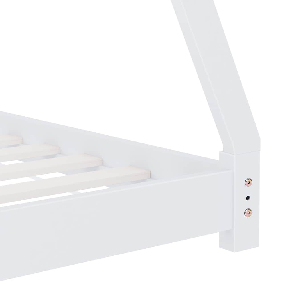 sengestel til børneseng 70 x 140 cm massivt fyrretræ hvid
