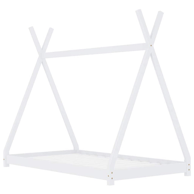 sengestel til børneseng 80 x 160 cm massivt fyrretræ hvid