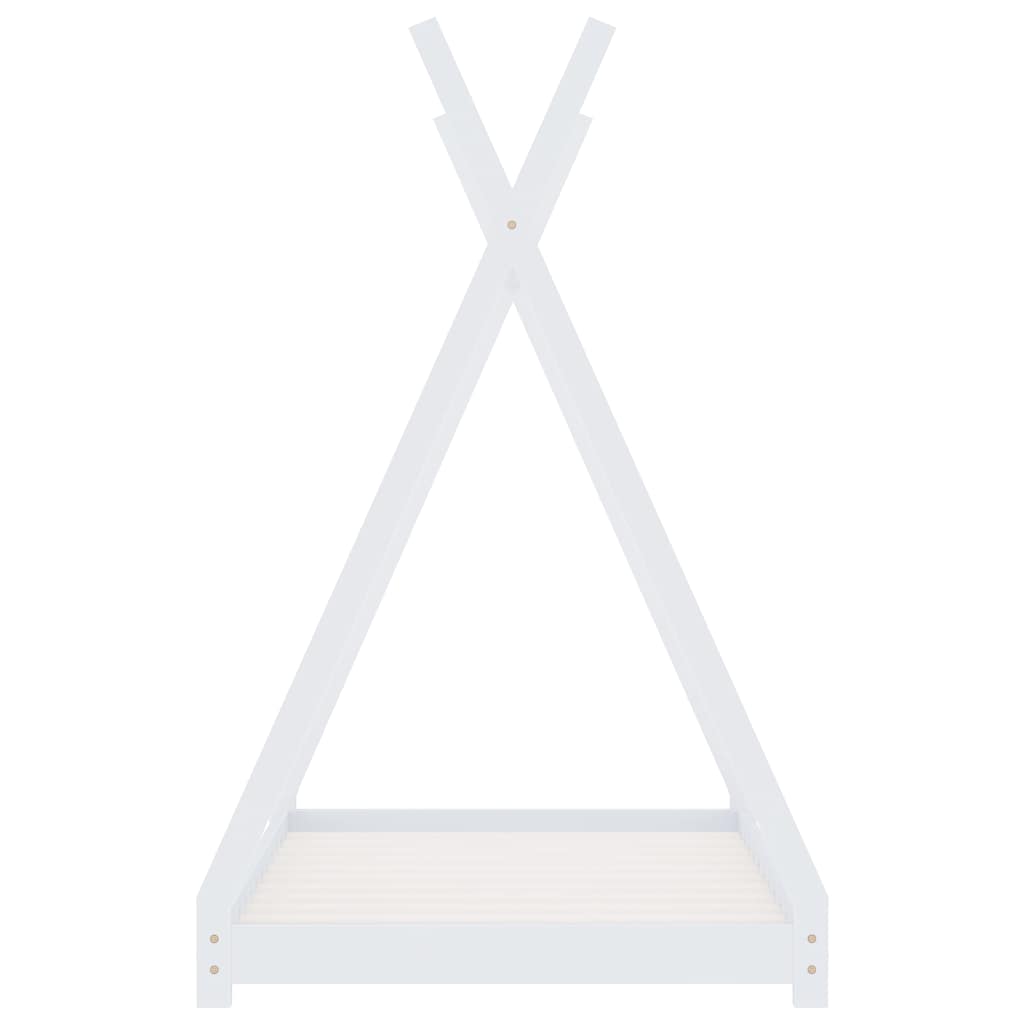 sengestel til børneseng 80 x 160 cm massivt fyrretræ hvid