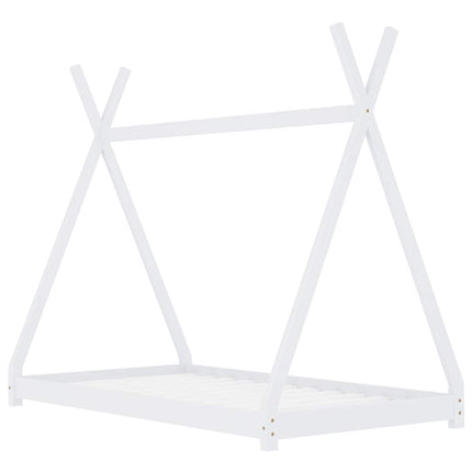 sengestel til børneseng 90 x 200 cm massivt fyrretræ hvid