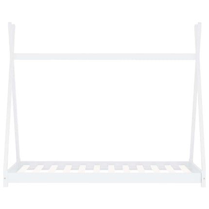 sengestel til børneseng 90 x 200 cm massivt fyrretræ hvid