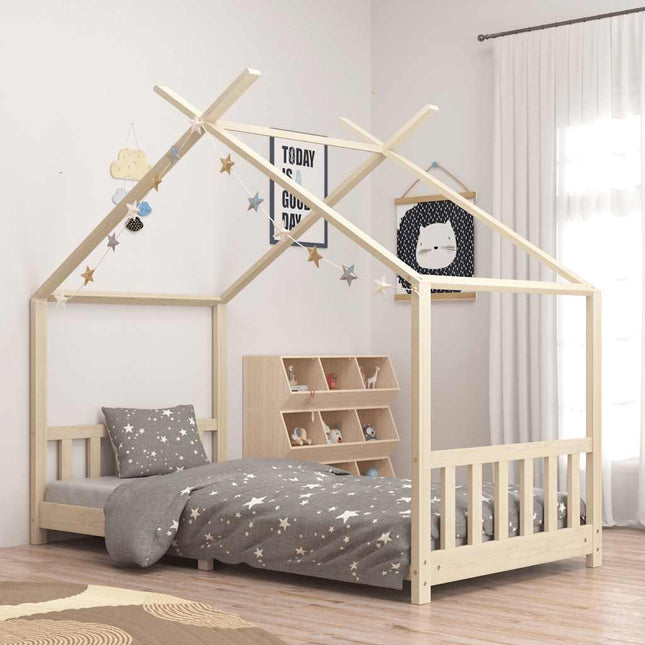 sengestel til børneseng 90 x 200 cm massivt fyrretræ