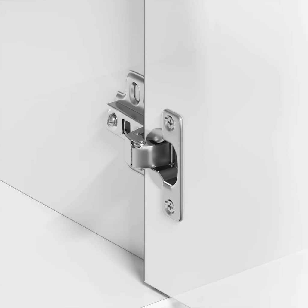 skænk 88x30x70 cm konstrueret træ hvid højglans