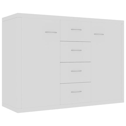 skænk 88x30x65 cm konstrueret træ hvid