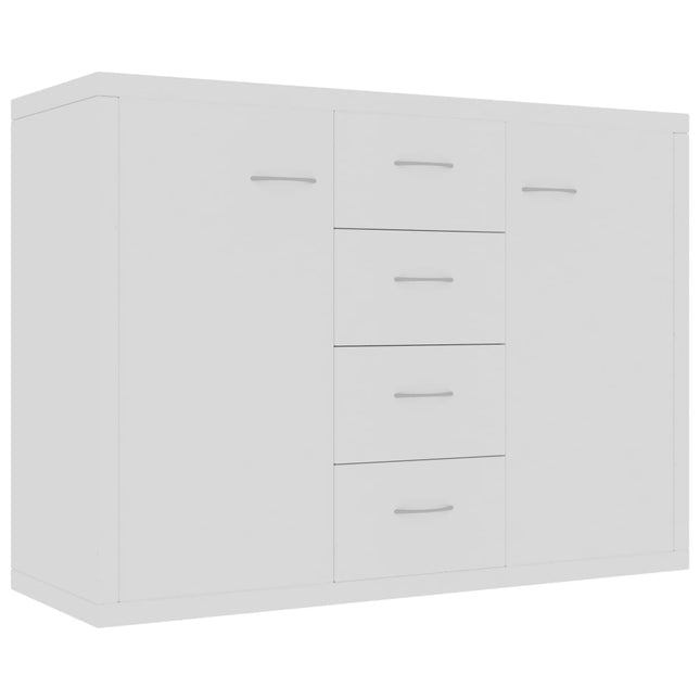 skænk 88x30x65 cm konstrueret træ hvid