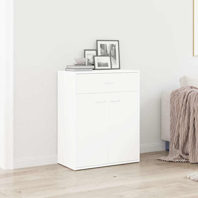 skænk 60x30x75 cm konstrueret træ hvid