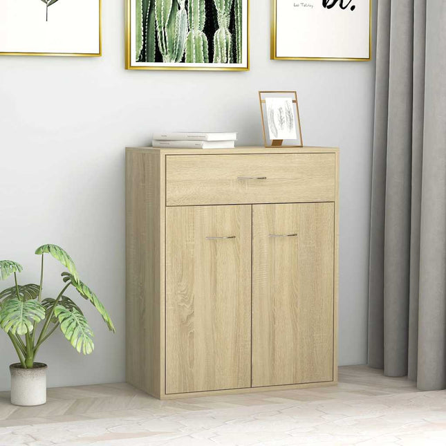 skænk 60x30x75 cm konstrueret træ sonoma-eg
