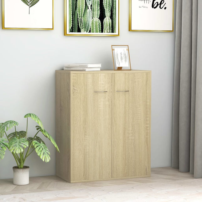 skænk 60x30x75 cm konstrueret træ sonoma-eg