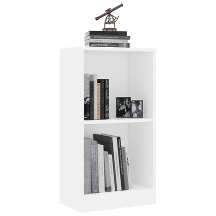 bogreol 40x24x75 cm konstrueret træ hvid